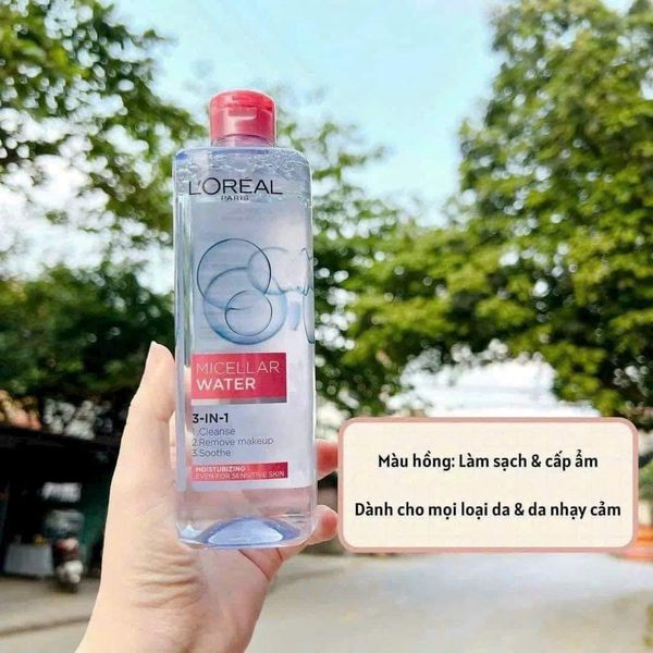 Nước Tẩy Trang L’Oreal Dưỡng Ẩm Hồng Moisturizing 3-in-1 Micellar Water