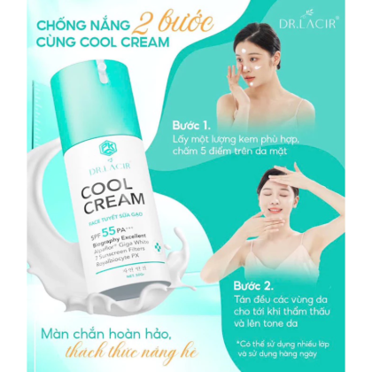 Kem Face Tuyết Sữa Gạo Dr Lacir Cool Cream Dưỡng Trắng Da Ban Ngày 50g