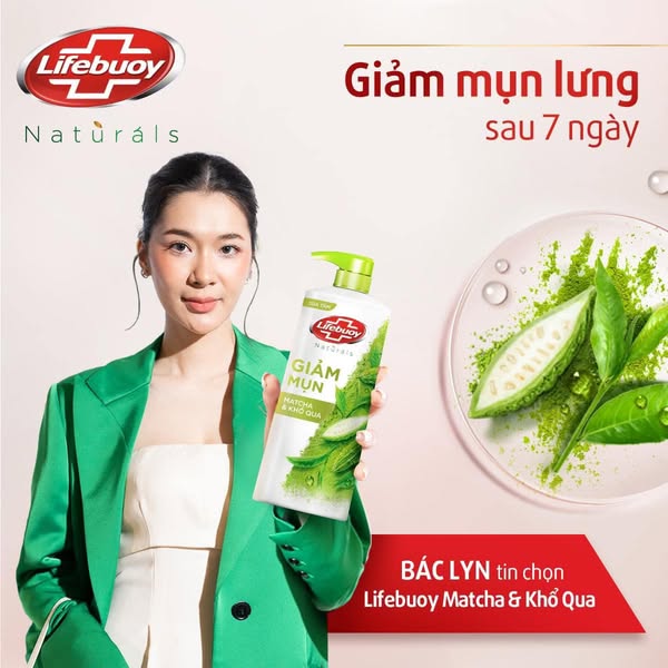 Sữa Tắm Lifebuoy Matcha & Khổ Qua Detox Da Khỏi Vi Khuẩn Gây Mụn 800g với công thức đặc biệt có chứa trà xanh giúp làm sạch sâu các lỗ chân lông