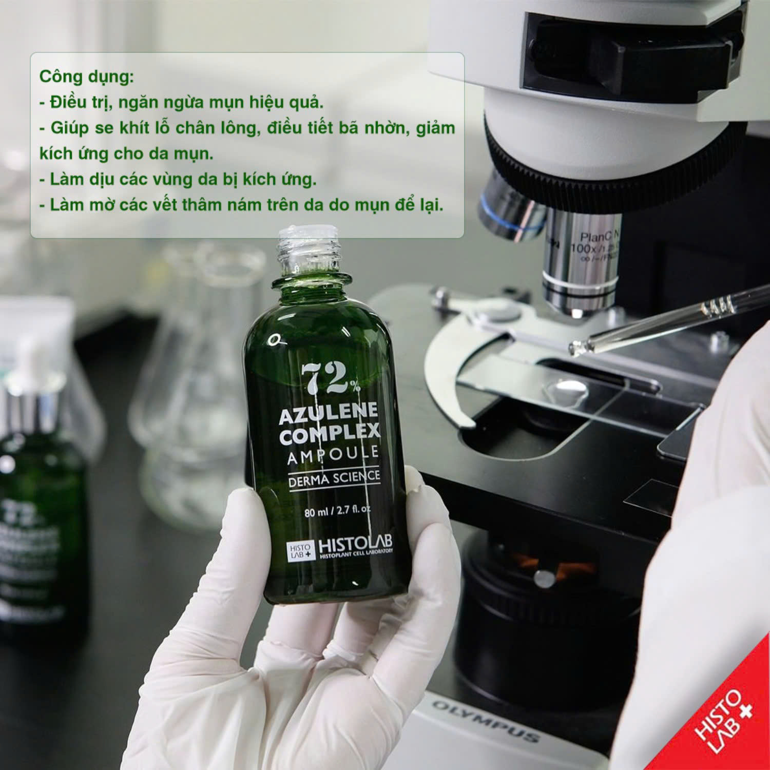 Bạn Vẫn đang lăn tăn lựa chọn serum dưỡng cho da mụn Chọn liền Tinh Chất Histolab 72% Azulene Complex Ampoule 50ml đi thôi