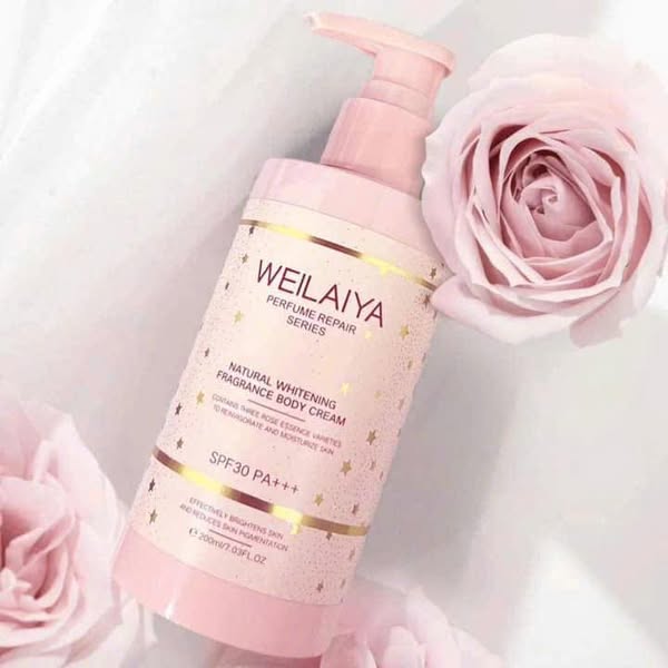 Kem Body Trắng Da Weilaiya Hương Nước Hoa Natural Fragrance Body Cream SPF30 PA+++ 200ml