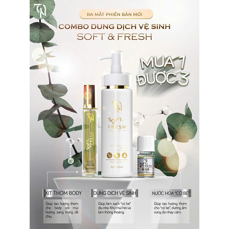 Dung dịch vệ sinh phụ nữ Đông Anh Collagen X3 Soft & Fresh bản nâng cấp chính hãng 120ml