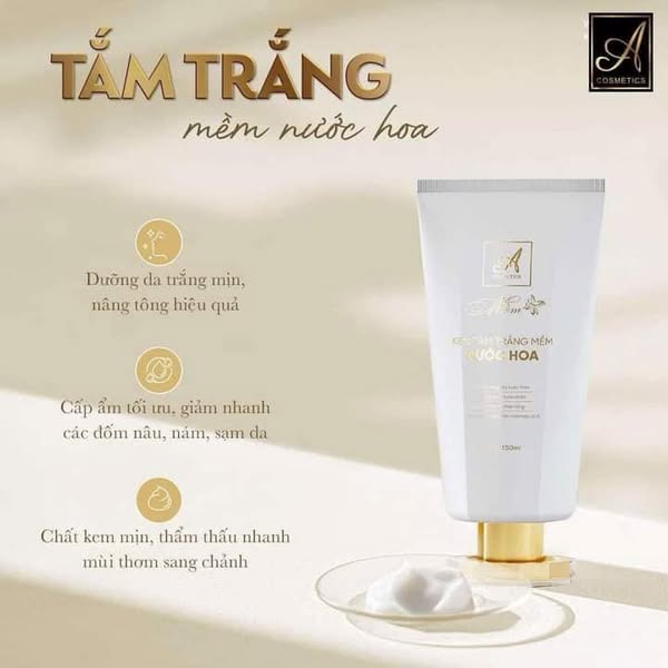 Kem Tắm Trắng Mềm Nước Hoa A Cosmetics Mỹ Phẩm Phương Anh