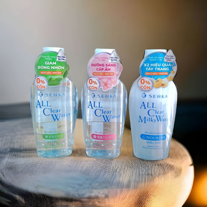 Nước Tẩy Trang Senka All Clear Micellar Màu Xanh Lá 230ml