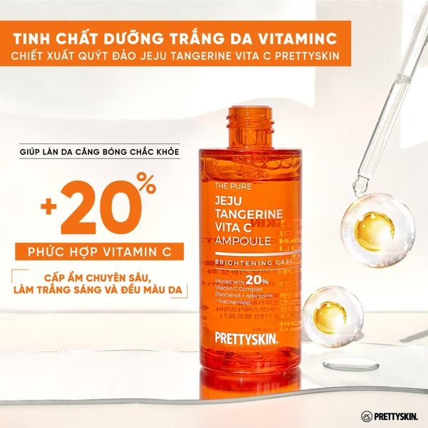 Tinh Chất Dưỡng Sáng Da Vita C Pretty Skin The Pure Jeju Tangerine Vita C Ampoule