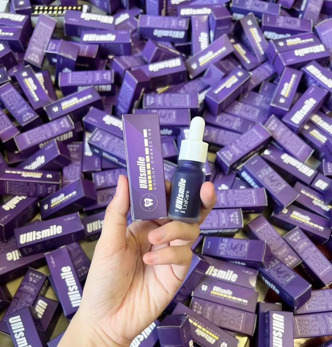 Serum trắng răng Unismile Unikare  Hỗ trợ cải thiện vết ố vàng răng làm sạch mảng bám trên răng