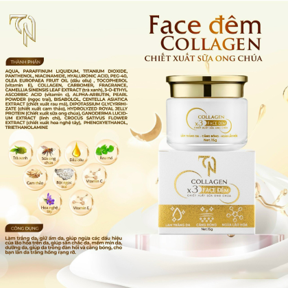Combo 4 sản phẩm kem Face ngày, face Đêm , chống nắng, serum Collagen x3