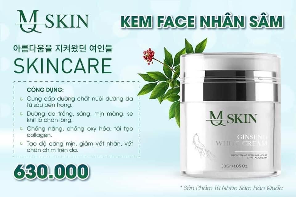Điểm nổi bật của kem face nhân sâm MQ Skin