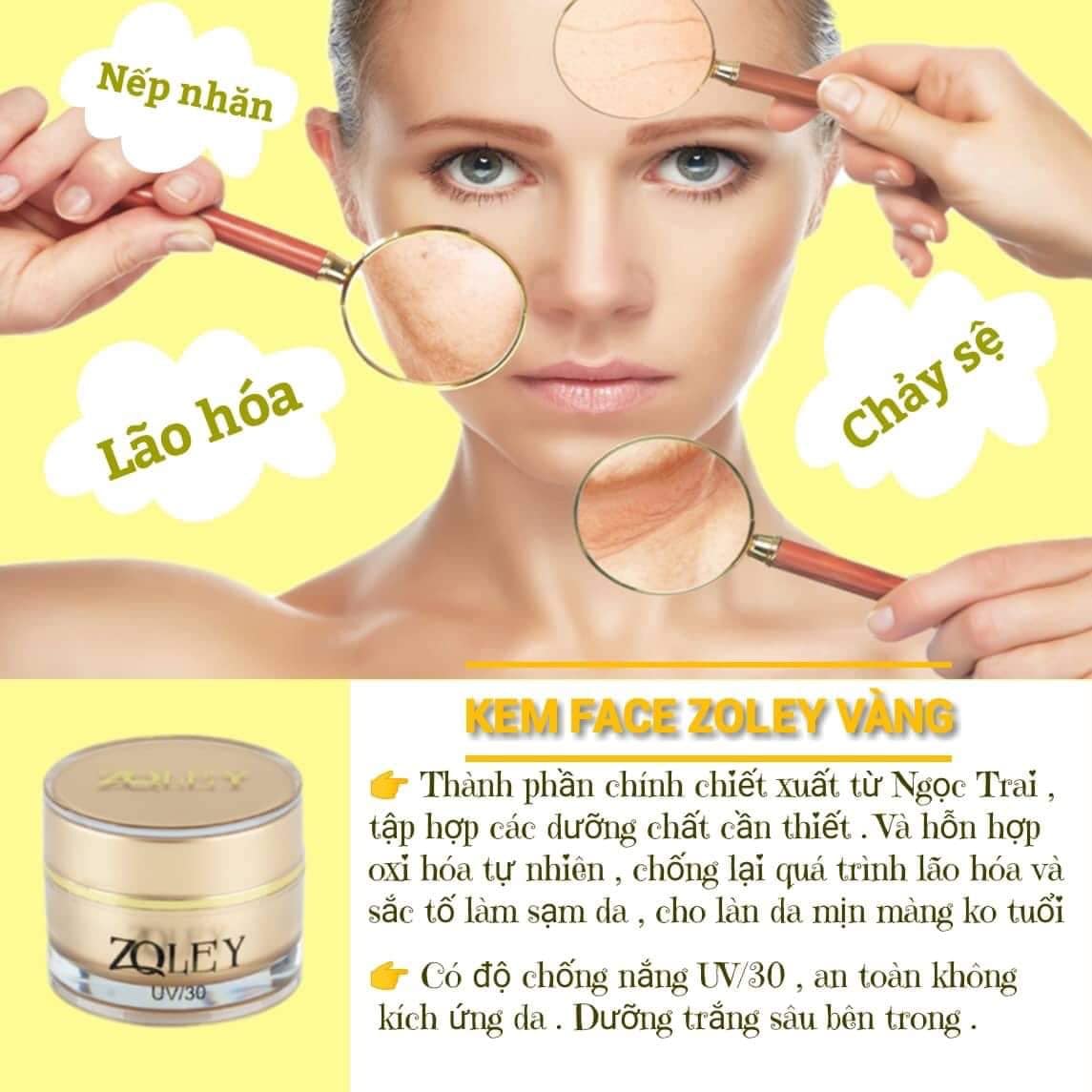 Kem face Zoley vàng chống lão hóa vượt trội