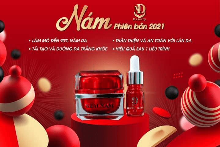 Combo Melasma kem nám và serum trị nám MD Beauty chính hãng