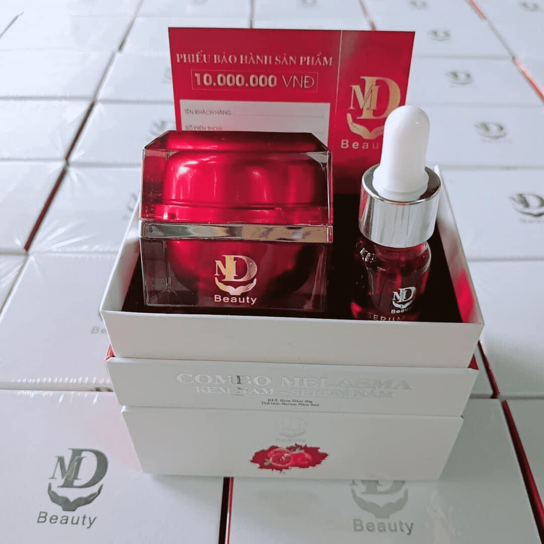 Combo Melasma kem nám và serum trị nám MD Beauty chính hãng