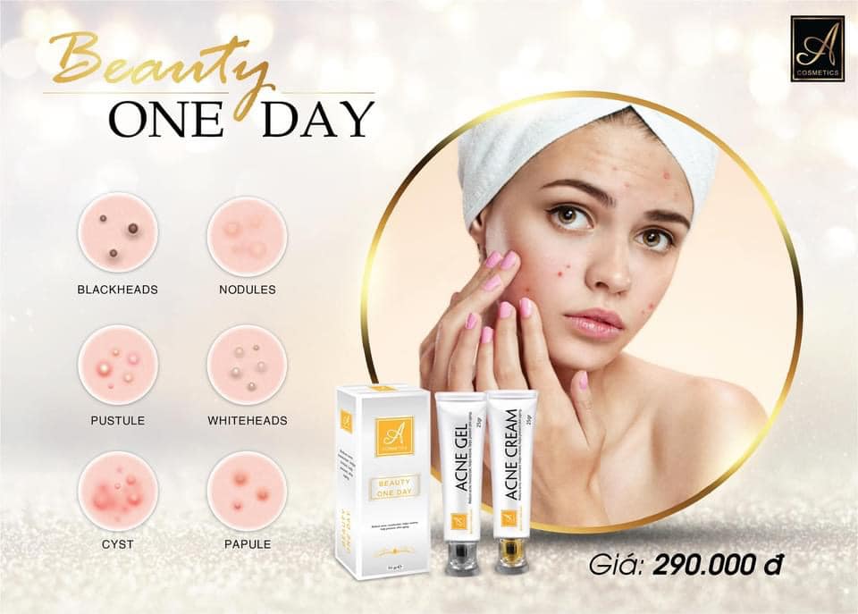 Combo trị mụn Beauty one day chính hãng A Cosmetics