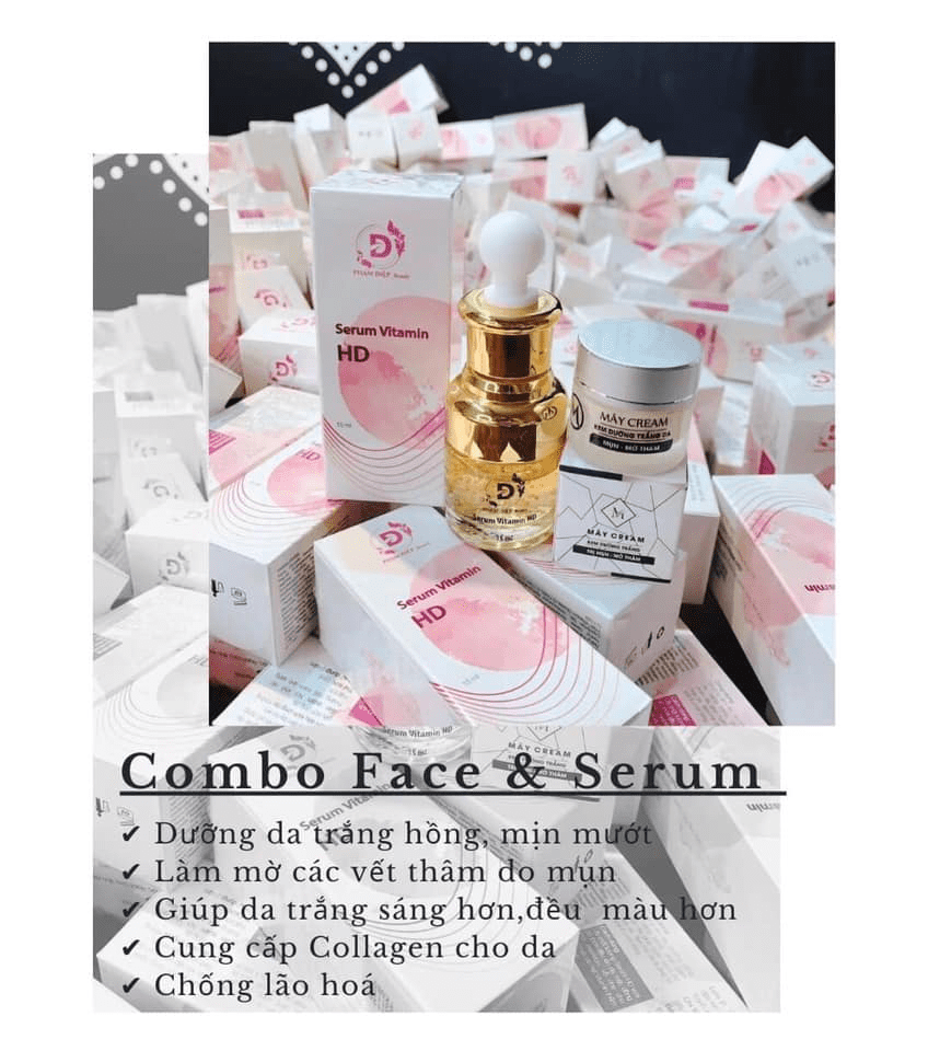 Combo Serum HD kết hợp kem Face Mây