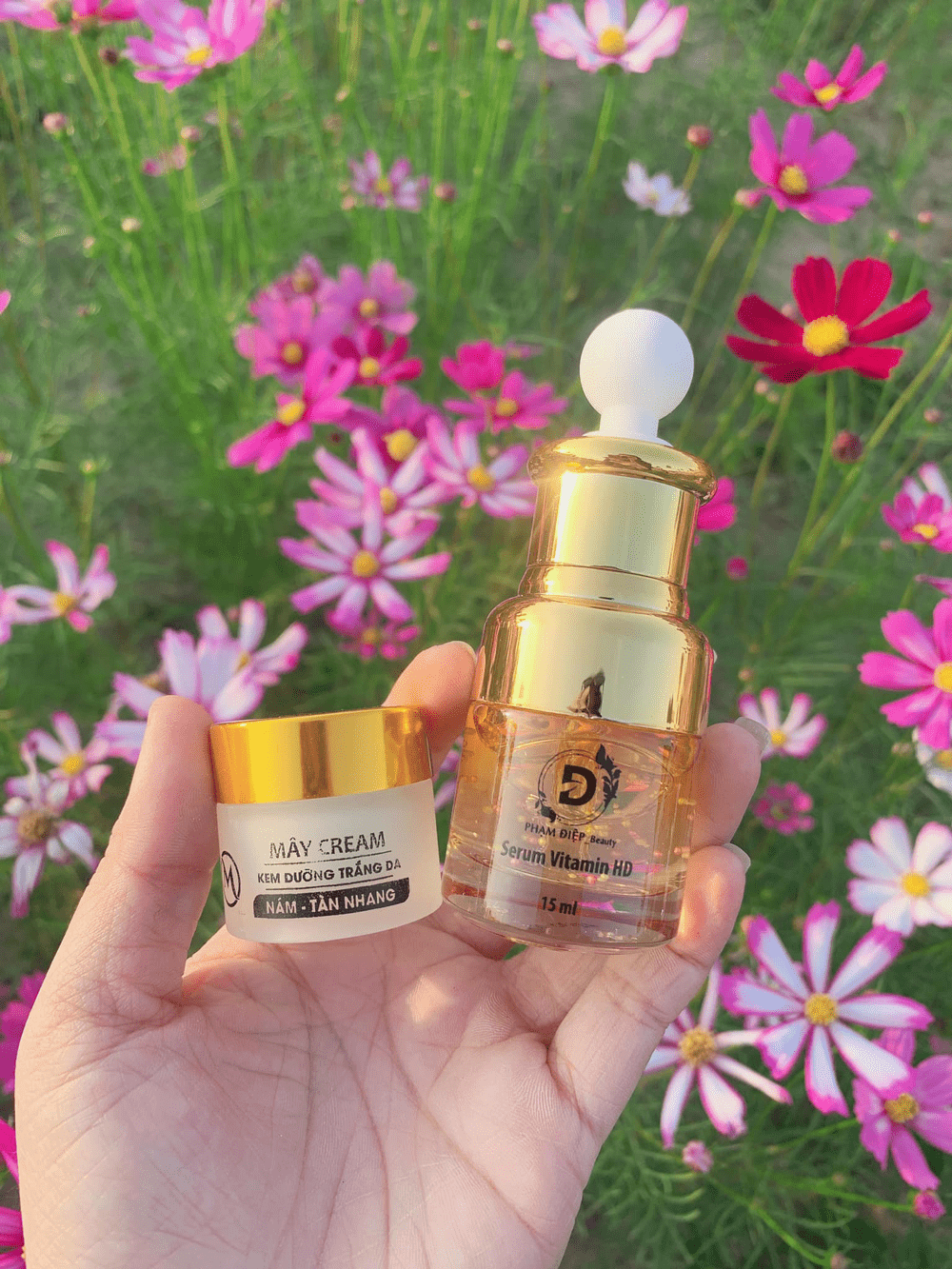 Combo Serum HD kết hợp kem Face Mây