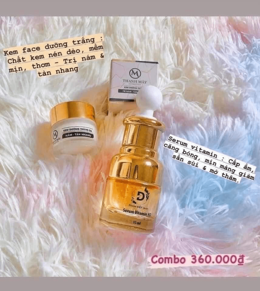 Combo Serum HD kết hợp kem Face Mây