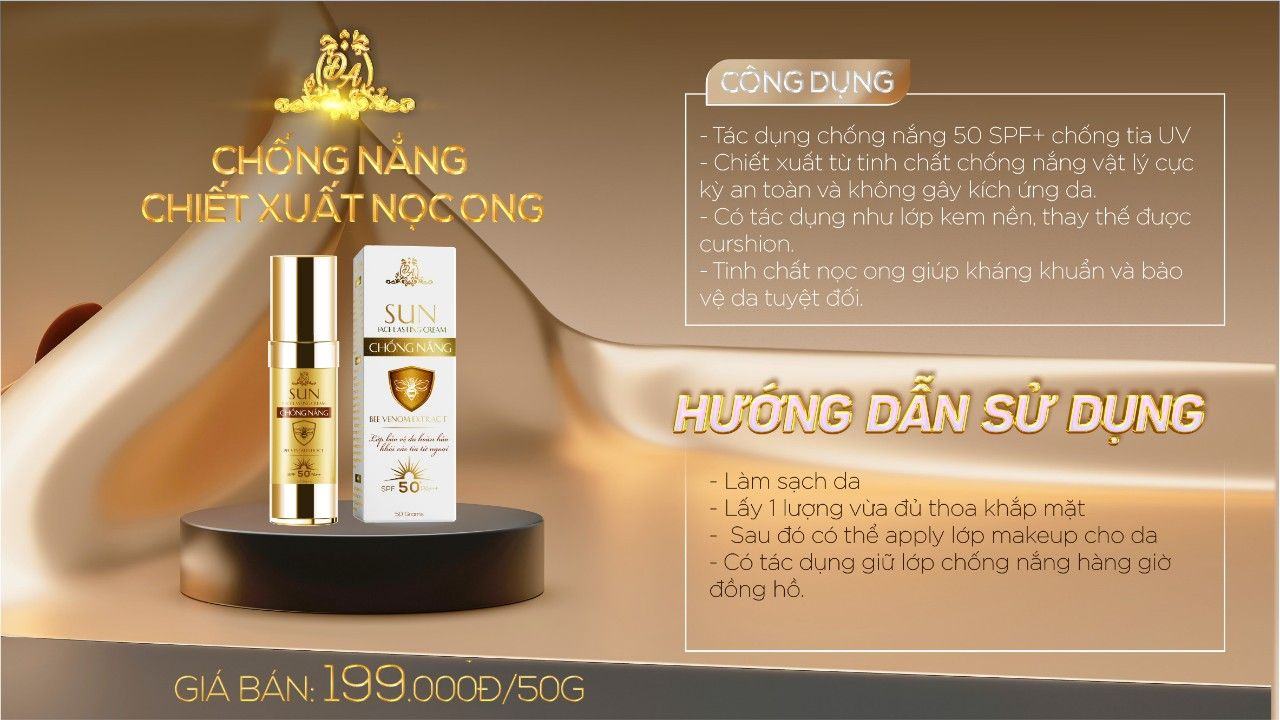 Kem chống nắng nọc ong Collagen X3 chính hãng công ty Đông Anh