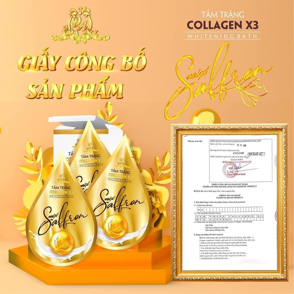 Tắm trắng Saffron nhà Collagen X3 siêu độc quyền