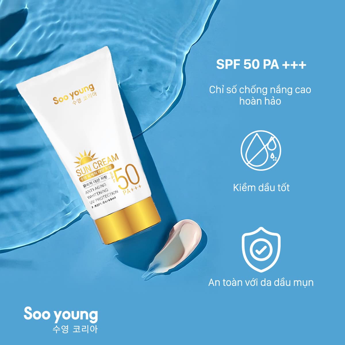 Kháng nắng vật lý Soo Young - “siêu phẩm" cho những làn da dầu mụn