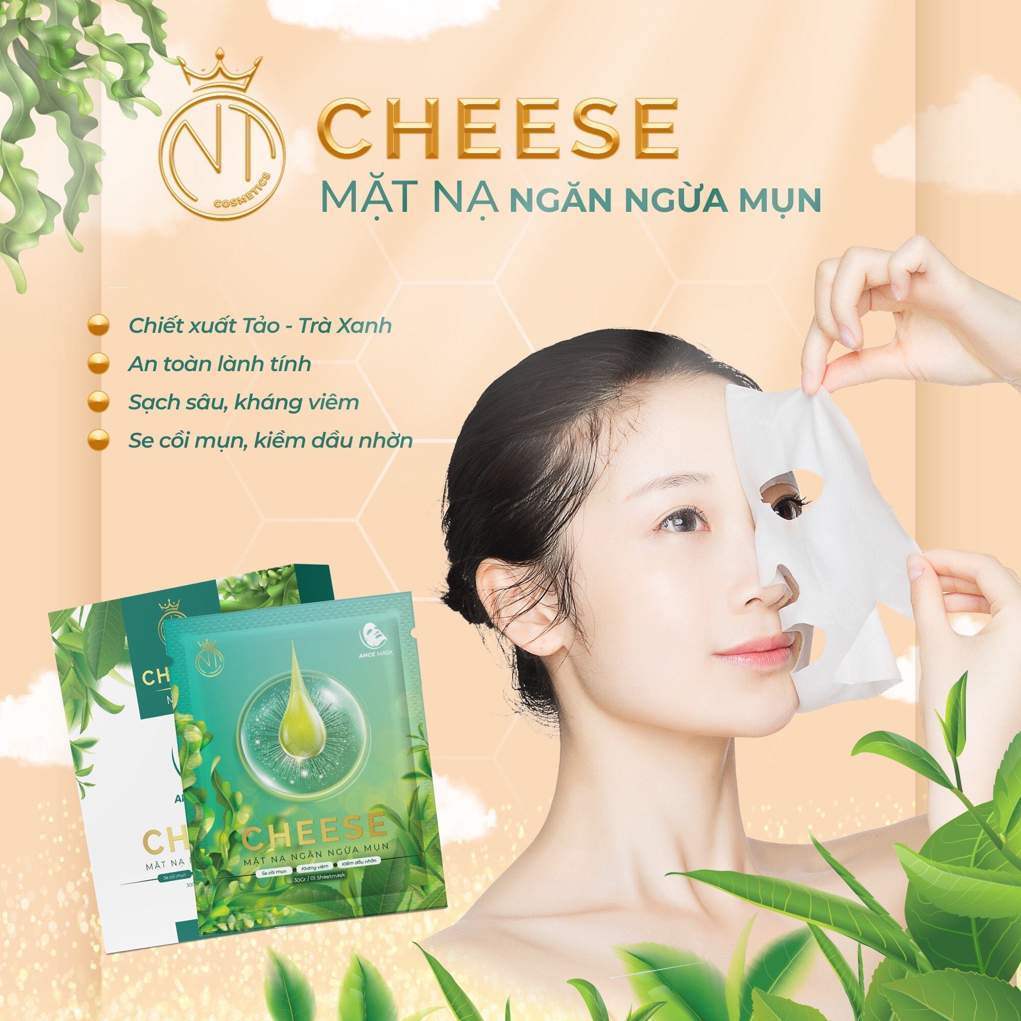 Chiếc Mặt nạ ngừa mụn Cheese gây nghiện cho các chị em là đây