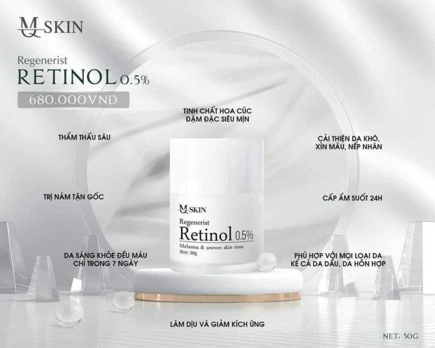 Retinol mq skin 0,5% “ trẻ hóa làn da hoàn hảo”