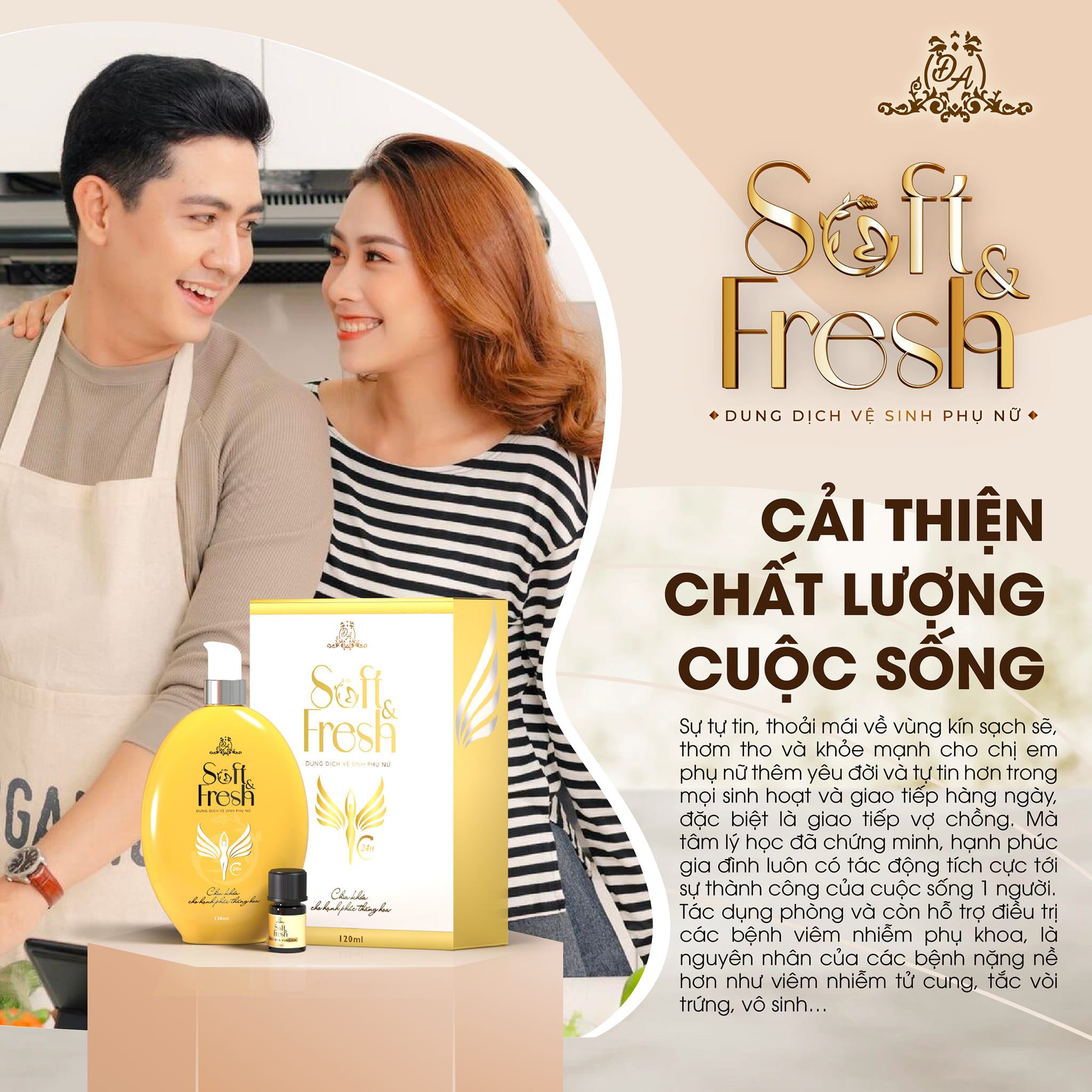 Dung dịch vệ sinh phụ nữ Collagen X3 Soft Fresh Mỹ Phẩm Đông Anh