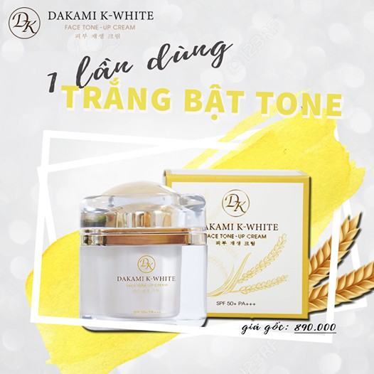 Da Trắng Sáng Khỏe Mạnh Cùng Kem Dakami K White Ban Ngày 3 in 1