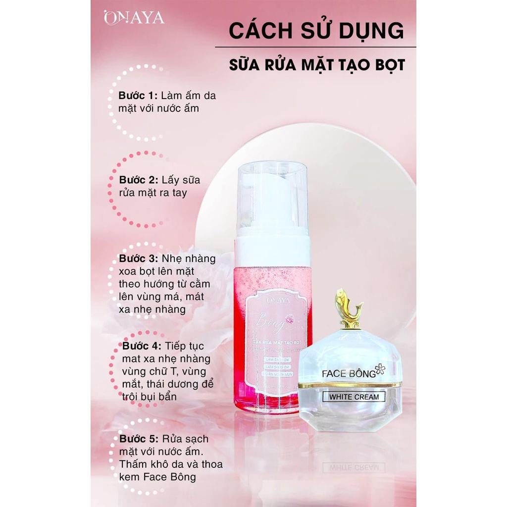 Sữa Rửa Mặt Tạo Bọt ONAYA- Tạm Biệt Ngay Bã Nhờn Bụi Bẩn Gây Mụn