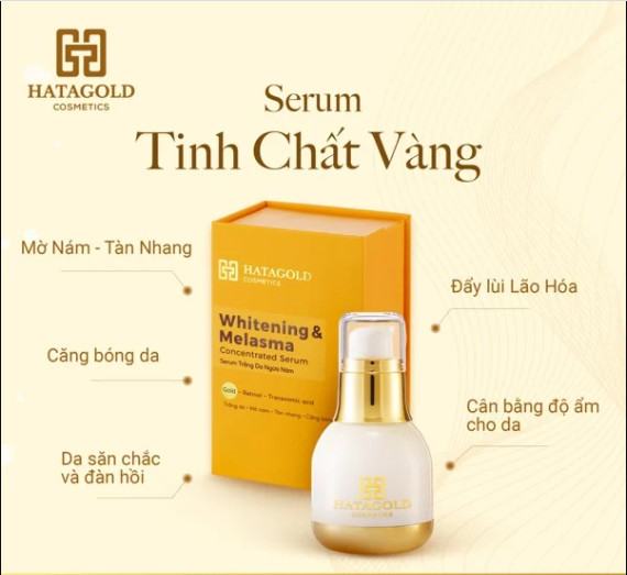 Đánh bay nám tàn nhang cùng serum tinh chất vàng 24k Hatagold
