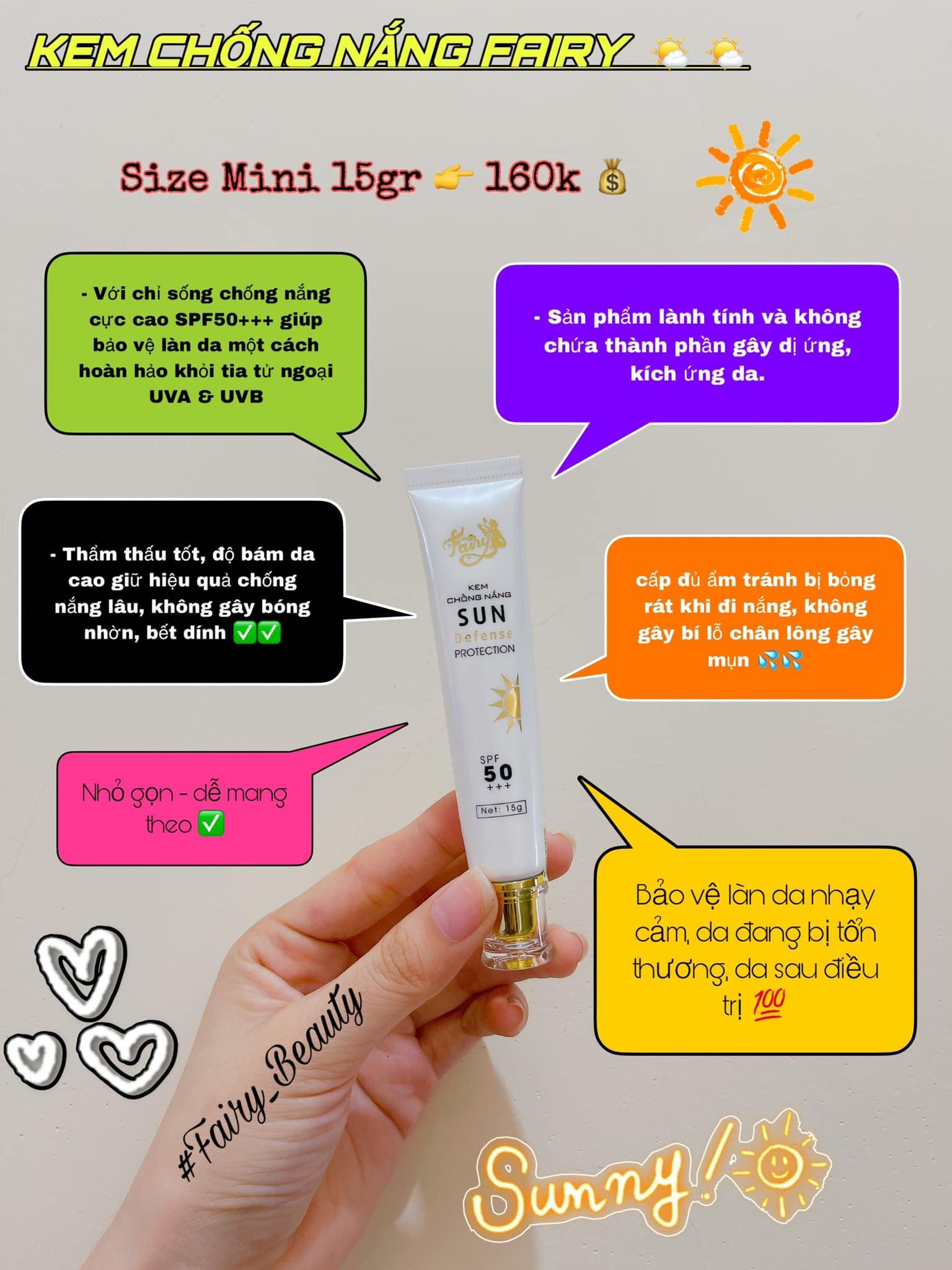 Kem chống nắng Fairy Cosmetics là sự lựa chọn tối ưu