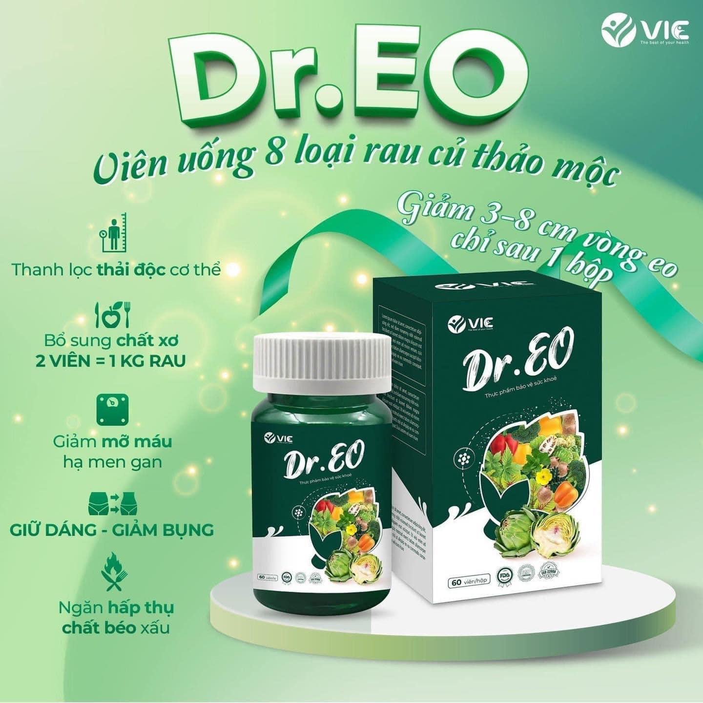 Viên xơ Dr.Eo phiên bản nâng cấp sang xịn gọt eo giảm bụng bao đỉnh luôn