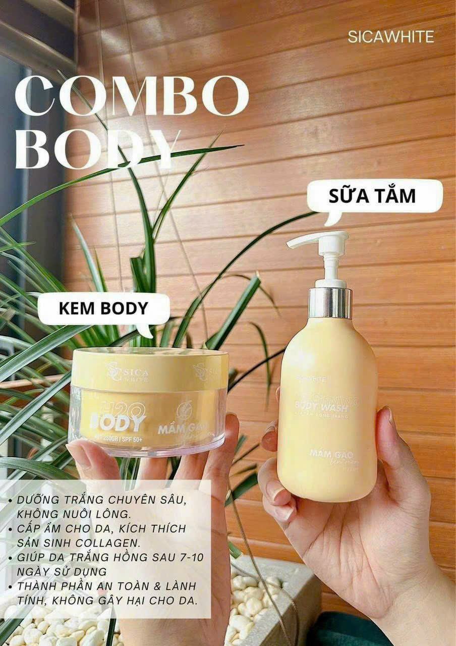 Mê mệt với chất kem Body mần gạo của SiCa thấm nhanh không nhờn rít