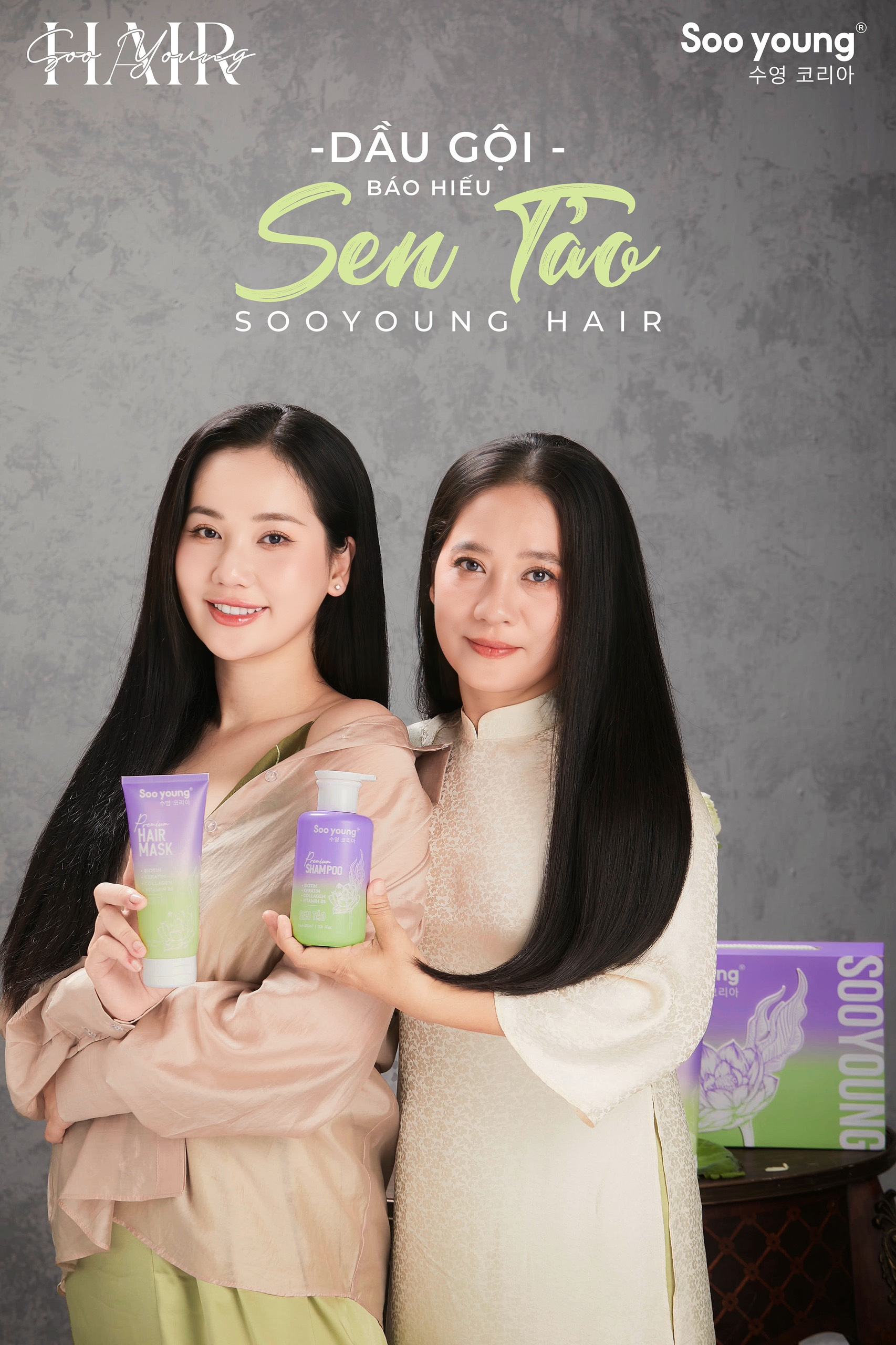 Combo Gội Xả Xịt Tóc Sen Tảo Soo Young