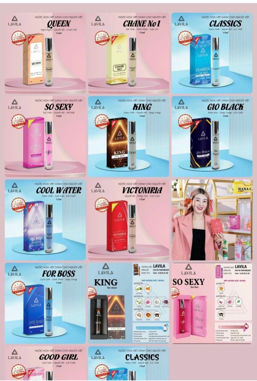 nước hoa Lavila về nha khách