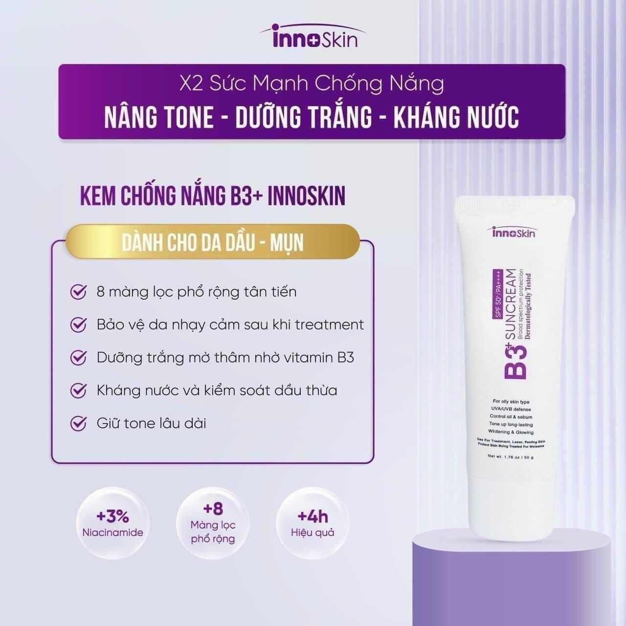 Kem chống nắng B3 InnoSkin em kem chống nắng rất được quan tâm dạo gần đây
