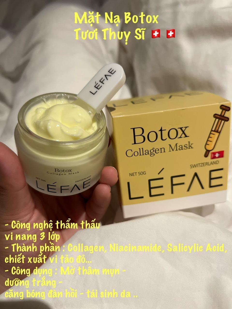 Flex 1 chiếc nạ đang được săn đón hàng đầu hiện nay Mặt Nạ Botox Tươi Thuỵ Sĩ