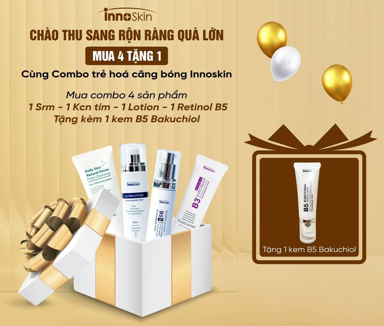 Combo chăm sóc da căng bóng trẻ hoá tái tạo làn da