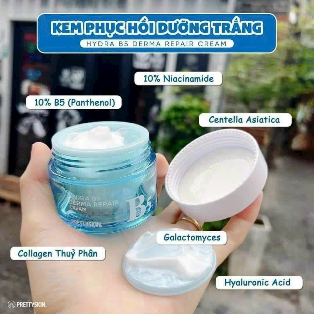 Trùm cuối phục hồi da dưỡng trắng và chống nắng gọi tên kem B5 Prettyskin