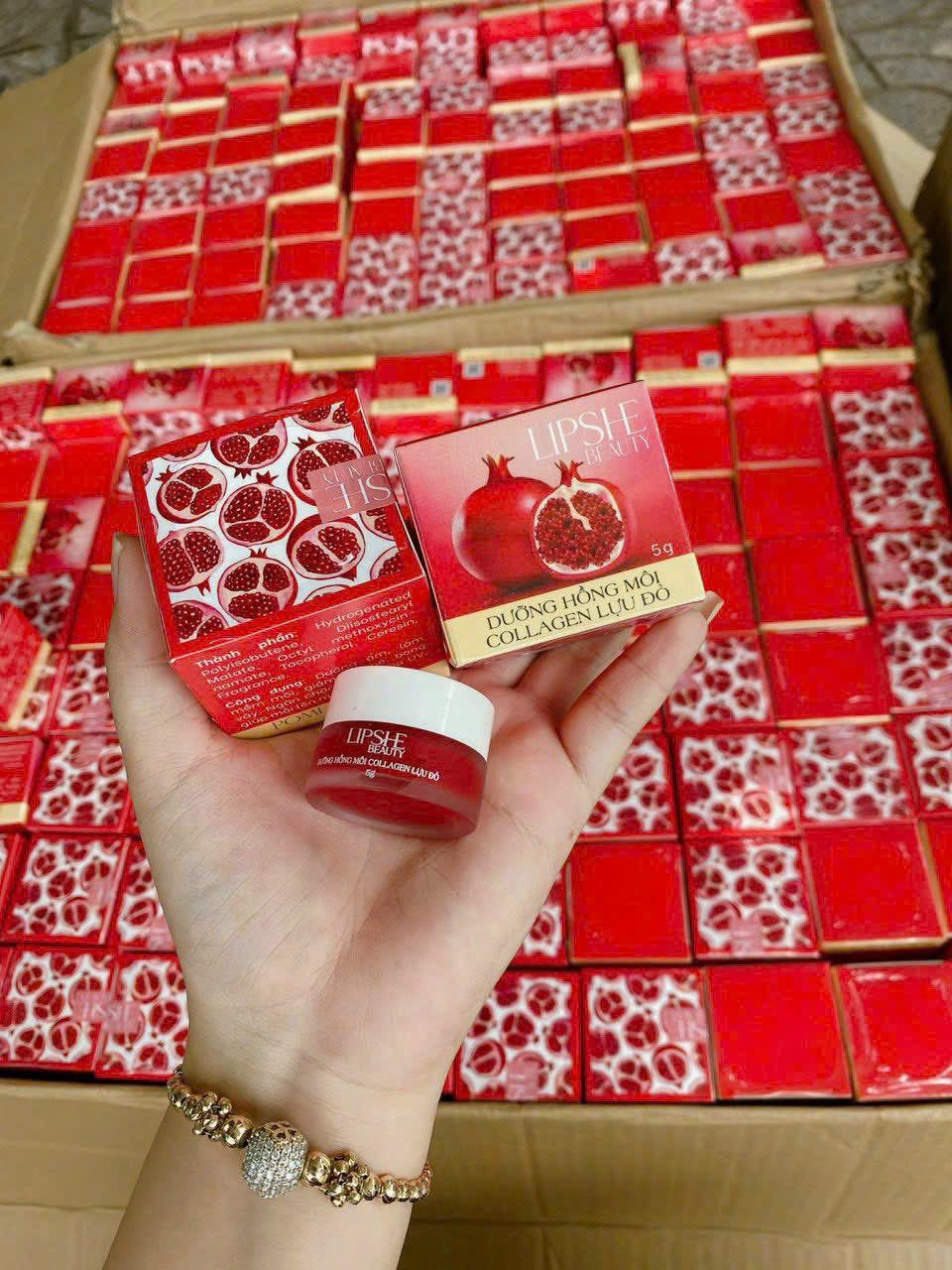 Dưỡng Hồng Môi Collagen Lựu Đỏ LIPSHE Beauty