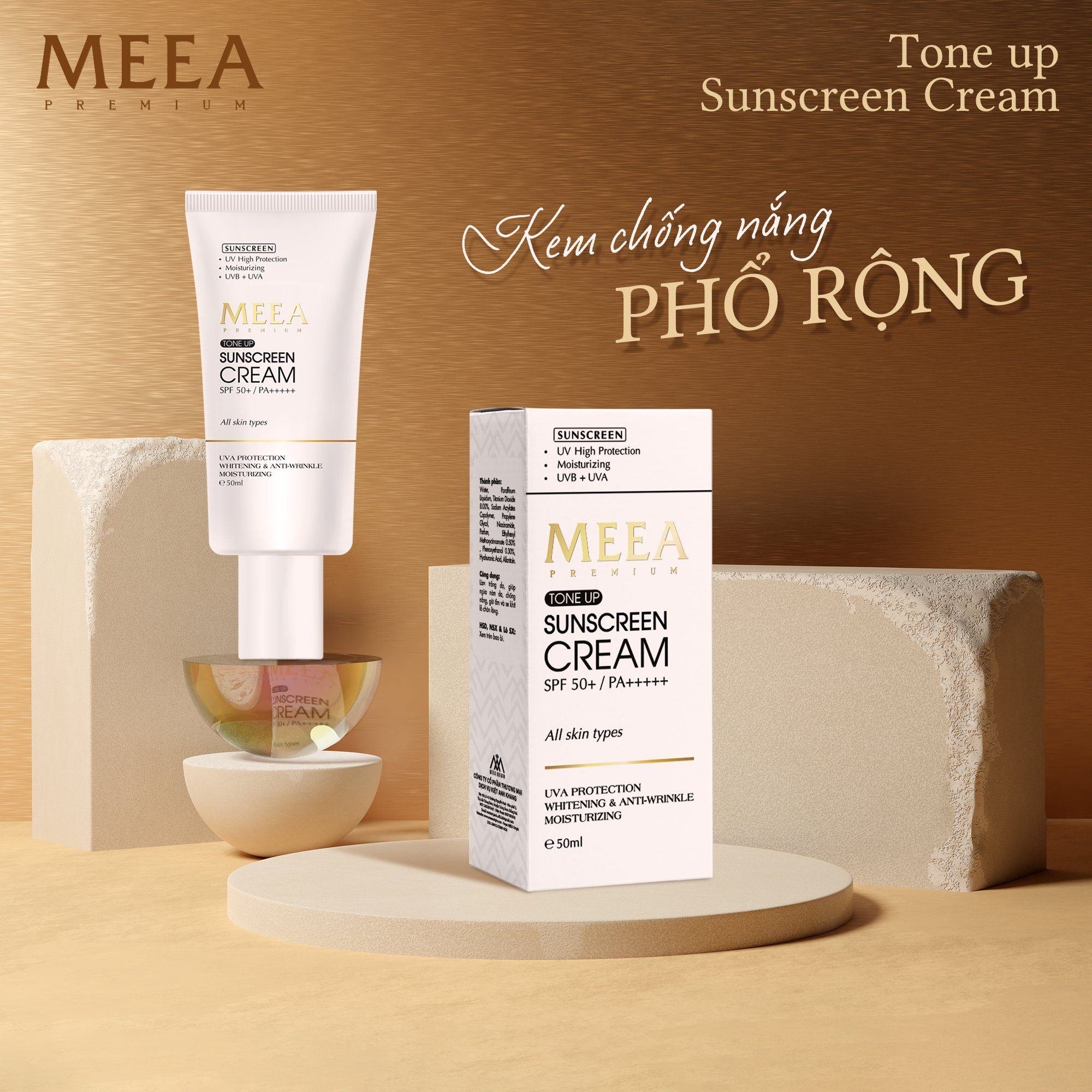 KEM CHỐNG NẮNG MEEA PHỔ RỘNG BẢO VỆ LÀN DA TOÀN DIỆN
