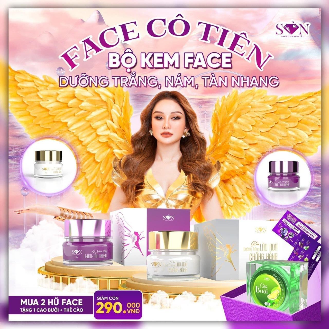 Quá là hot rồi nên không phải nói nhiều về em này nữa 1 bộ face 3 món tặng thẻ cào trúng thưởng tỉ lệ 100%