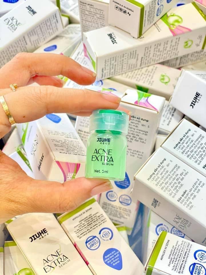 Combo giảm mụn kem Face Rau Má Centella Ance Jiuhe và Serum Acne ExTra Thanh Tô Cosmetic