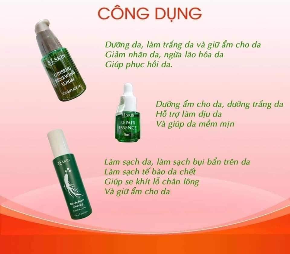 Combo Tái Tạo Sâm Cau Rừng MQ Skin
