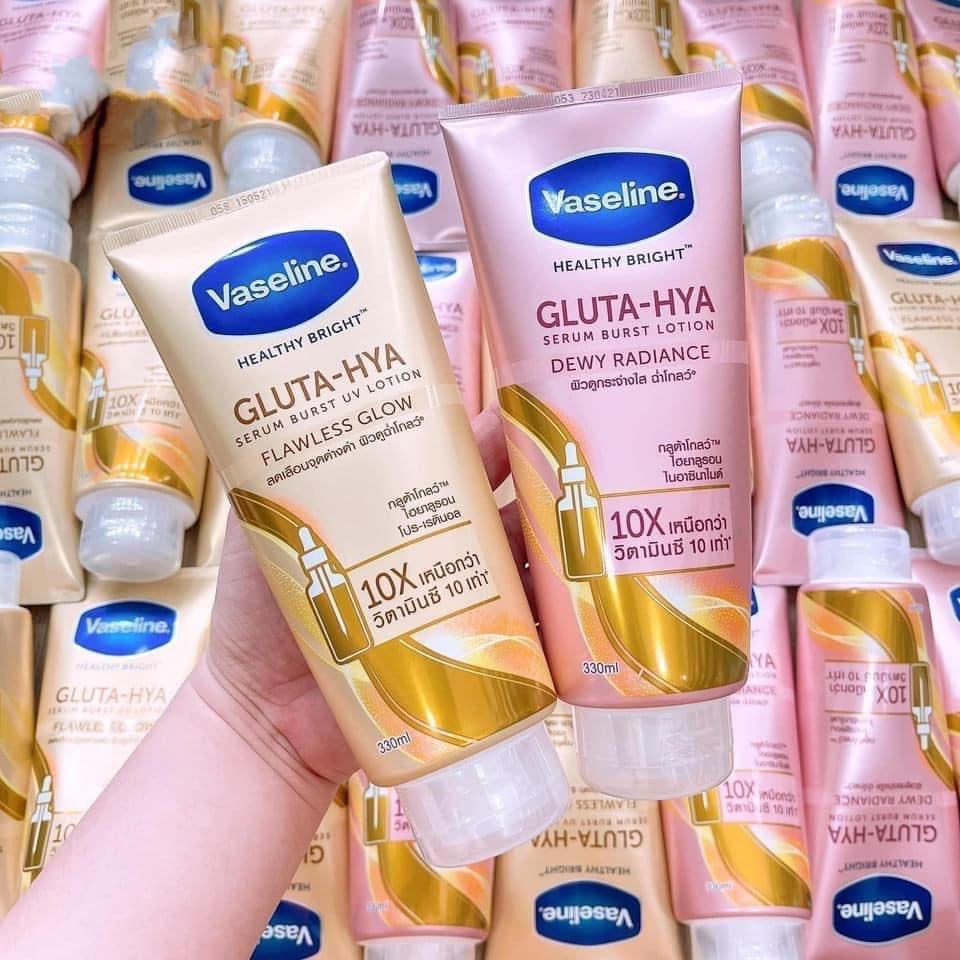 Dưỡng thể kích trắng Vaseline 10x 1 tuýp 320ml to vật vã