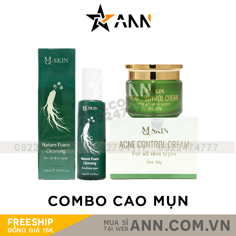 Combo mụn Sâm Vàng MQ Skin