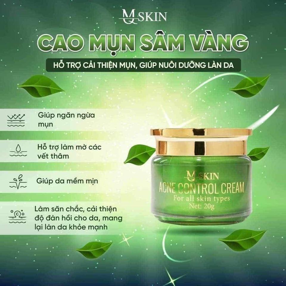 Combo Cao Mụn Sâm Vàng MQ Skin