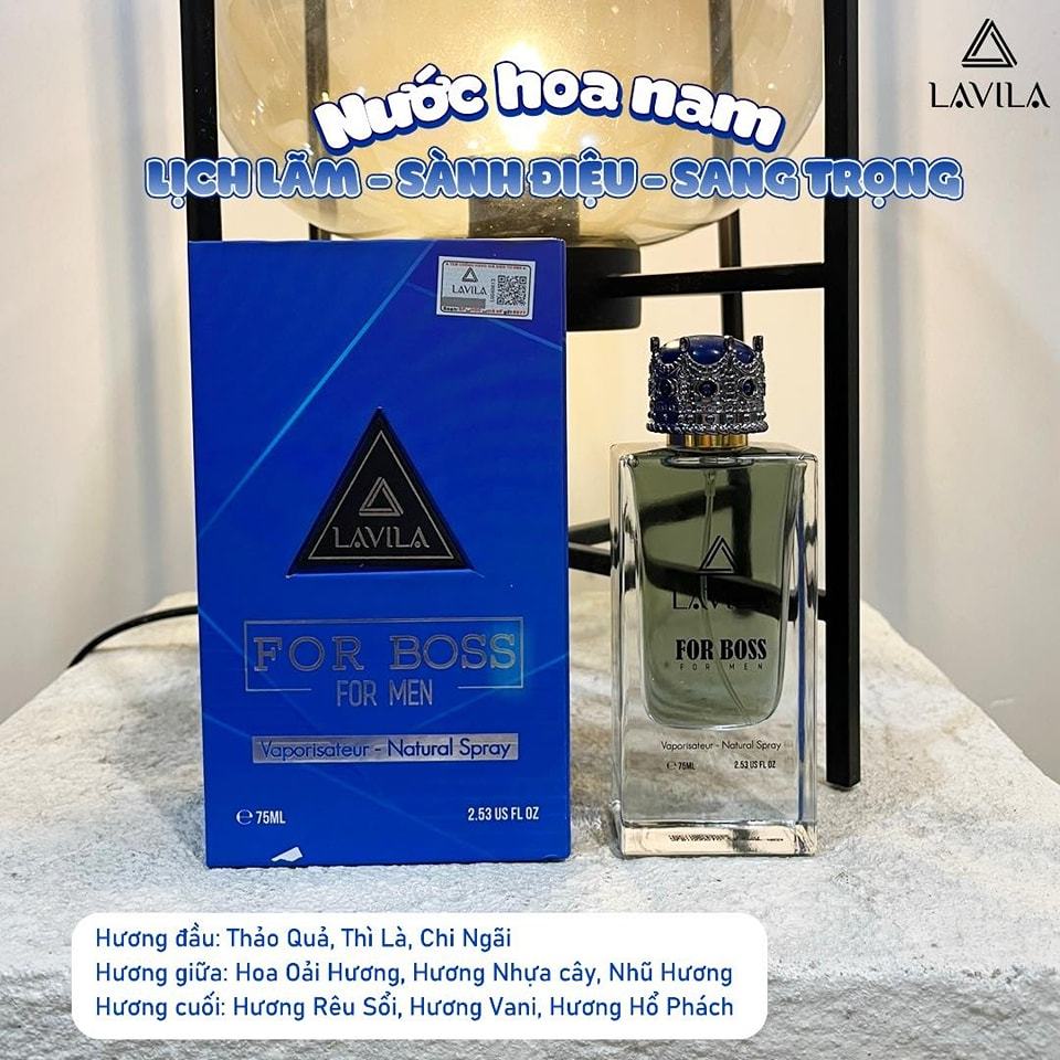 Nước hoa LAVILA For Boss phong cách gợi cảm, quyến rũ  lôi cuốn 75m