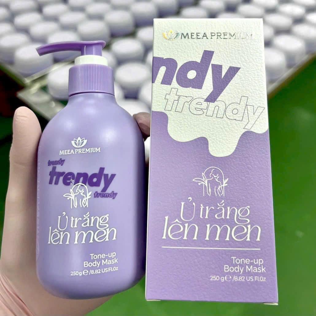 Ủ trắng body ủ trắng lên men Trendy Meea Premium dưỡng ẩm thu nhỏ lỗ chân lông làm trắng da