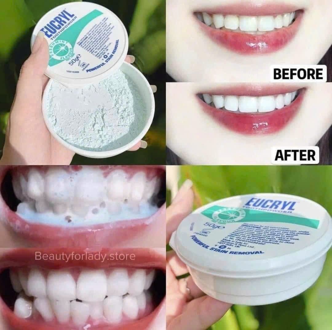 Bột trắng răng Eucryl thay đổi các loại thì đây vẫn là lựa chọn hoàn hảo nhất