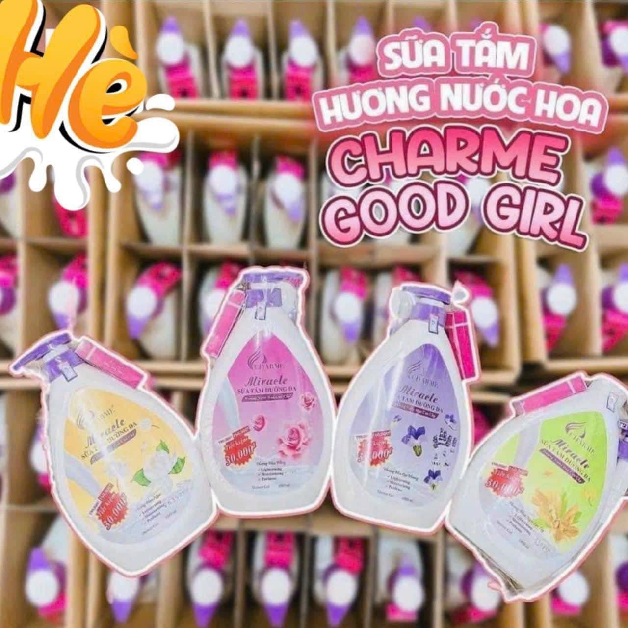 Sữa tắm Charme sẵn hàng em về đủ màu nha khách