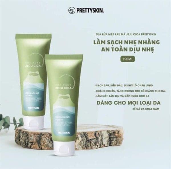 Sữa rửa mặt rau má Jeju Cica sản phẩm nổi tiếng ở Hàn Quốc được các tín đồ mê làm đẹp lựa chọn